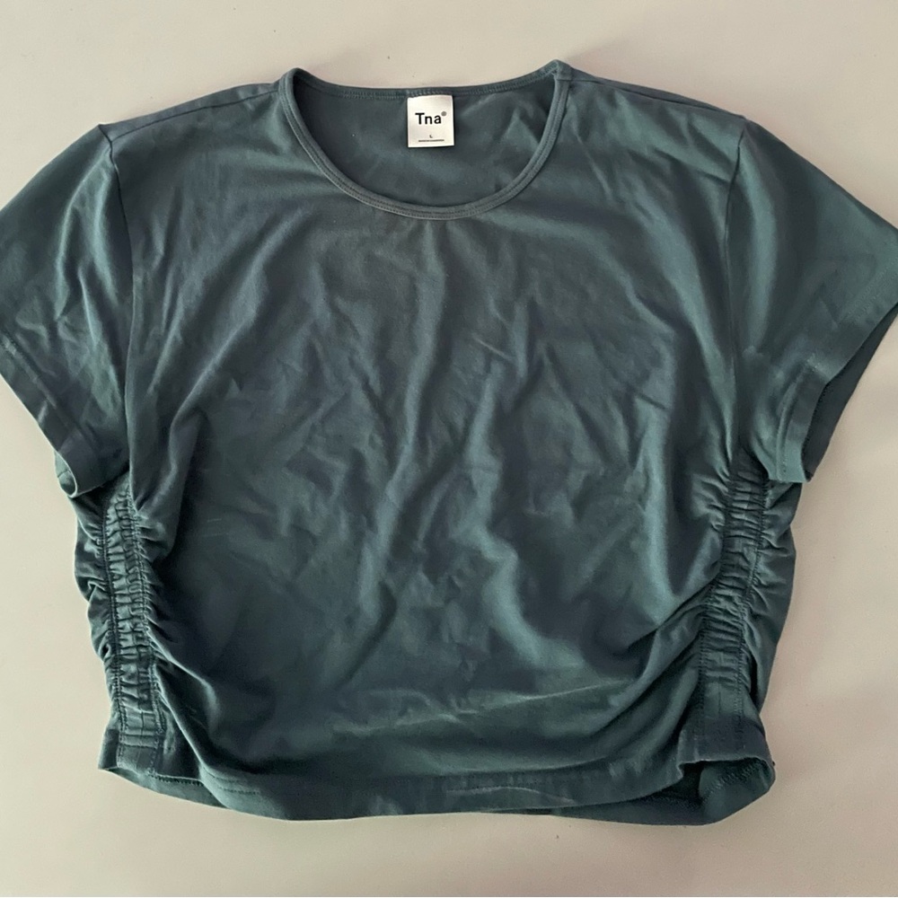 TNA Short Sleeve Teal Top